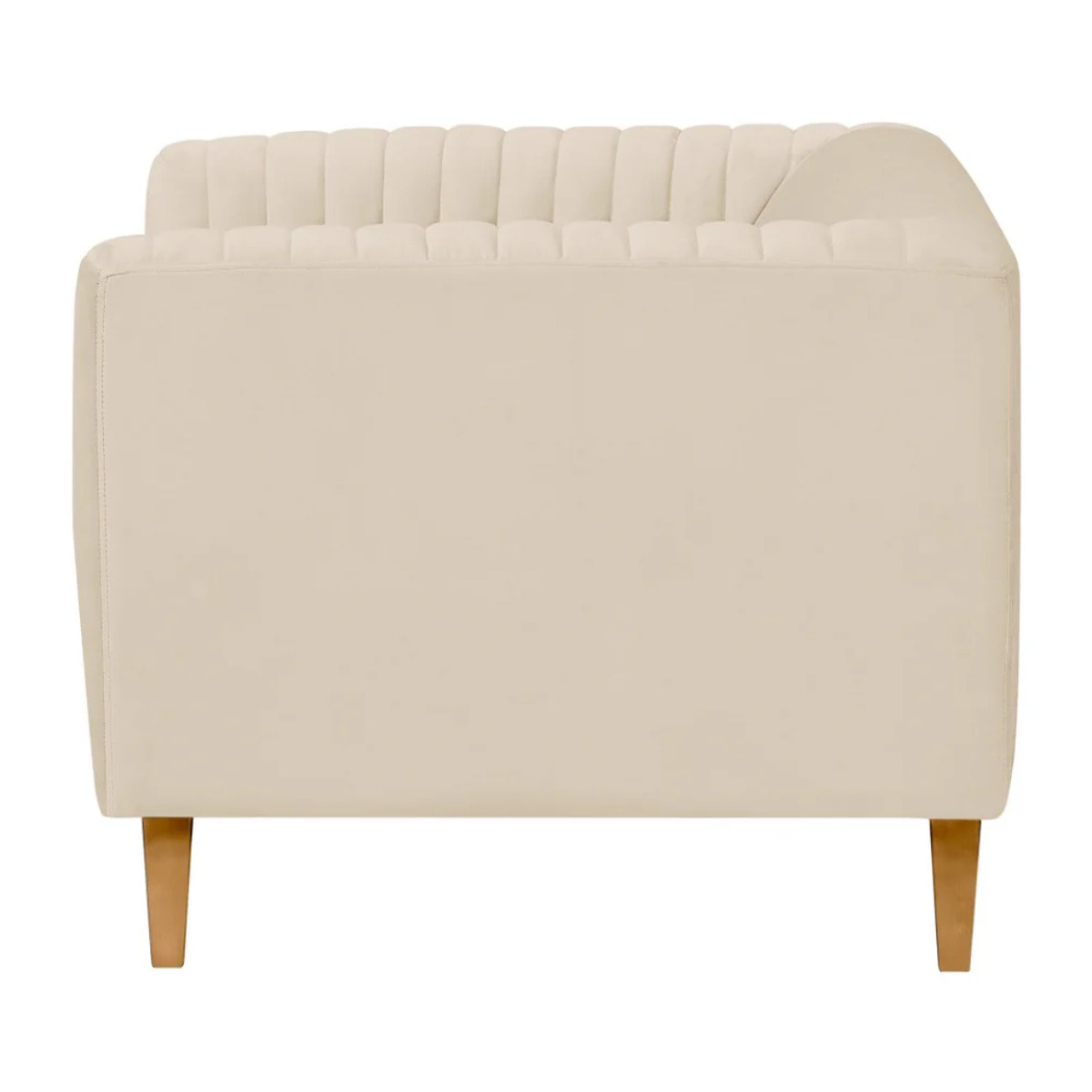 Fauteuil en velours beige - Gatsby