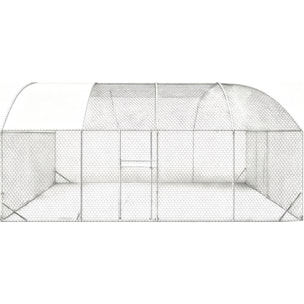 Enclos à poules dôme 15 m² parc grillagé "Cocorico" - 5 x 3 m - acier galvanisé