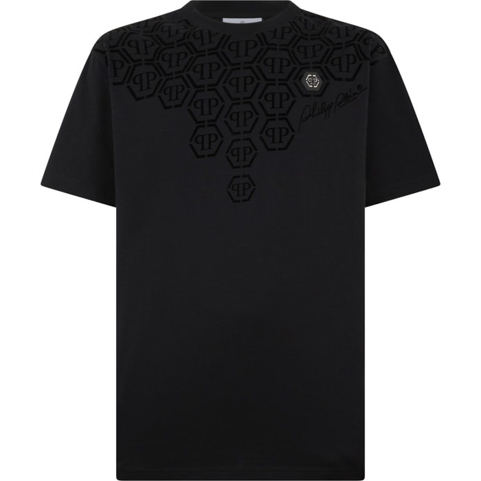 PHILIPP PLEIN Round Neck T-Shirt Degrade Monogram Monogram
