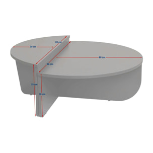 Table basse moderne noire & blanche - 2 hauteurs MARFA