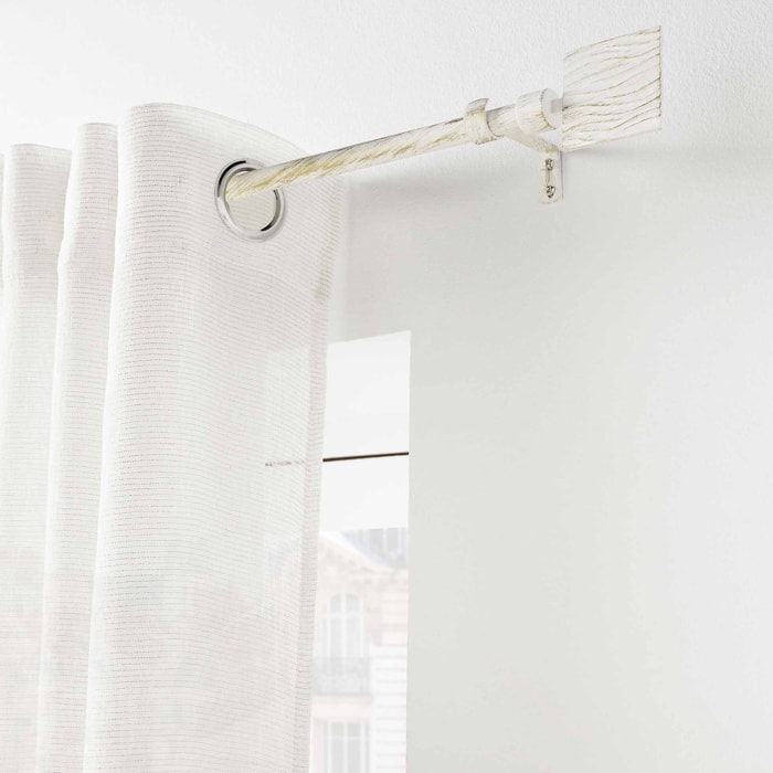 Kit de tringle extensible patiné or - Blanc
