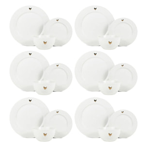 Service de table 18 pièces en porcelaine