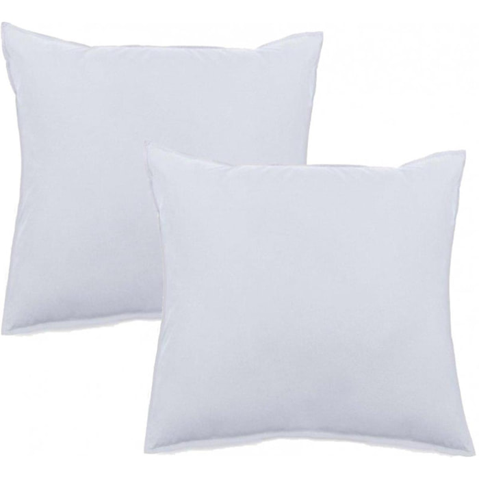 Lot de 2 taies d’oreiller Palace pur coton teint lavé 63 fils/cm² Vent du sud - Palace Neige