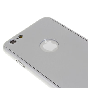 DAM FULL COVER+VETRO CUSTODIA PER IPHONE 6/6S PLUS ARGENTO 816 Cm. Color argento