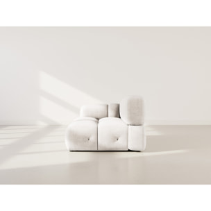 Grace - module d'assise gauche en velours texturé - Beige
