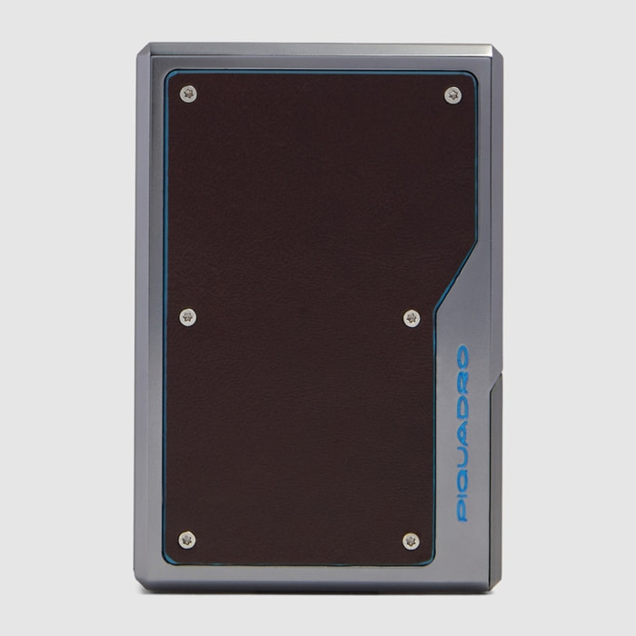 Piquadro Portacarte di credito MagSafe® in alluminio pelle