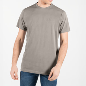 T-shirt basic con logo ricamato