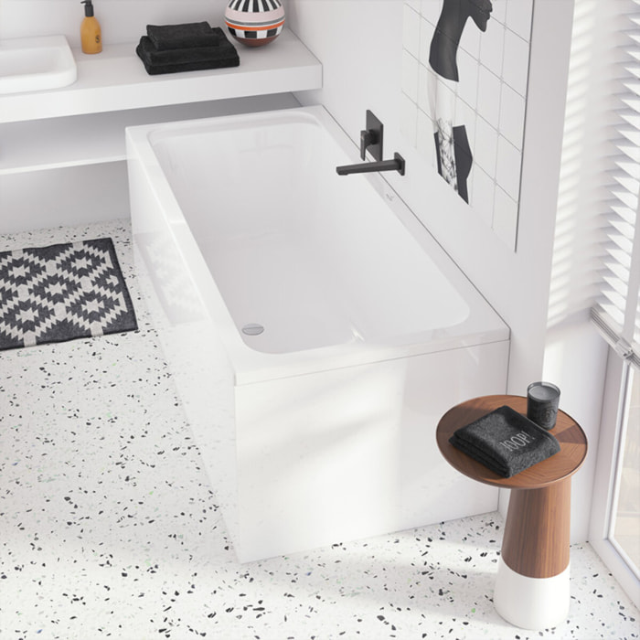 Baignoire droite VILLEROY ET BOCH Architectura acrylique avec pieds