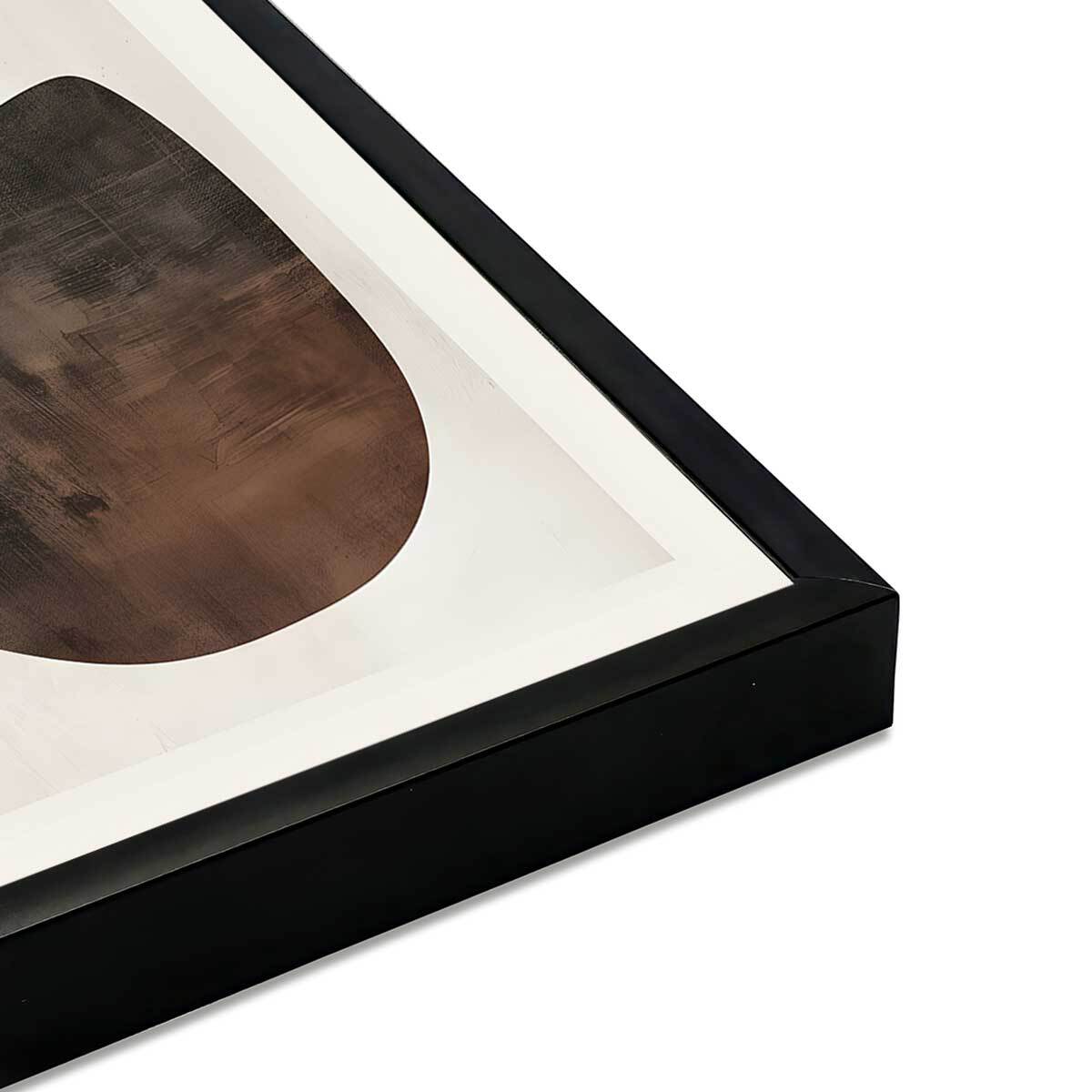 Affiche encadrée formes abstraites naturelles Affiche + cadre en métal - Noir