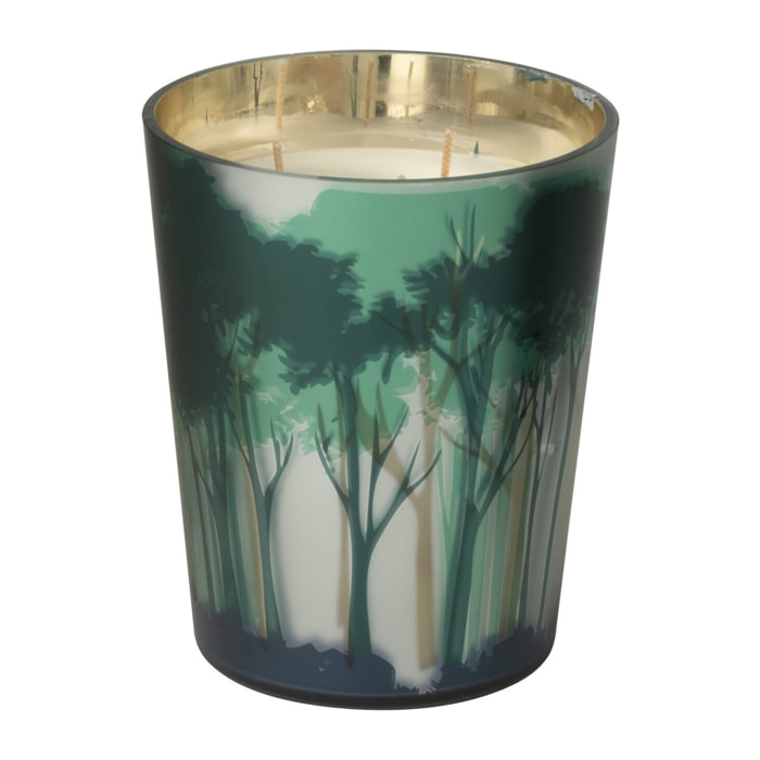 J-Line bougie parfumée Noa Forêt - All of me - verre - vert/or - medium - 68H