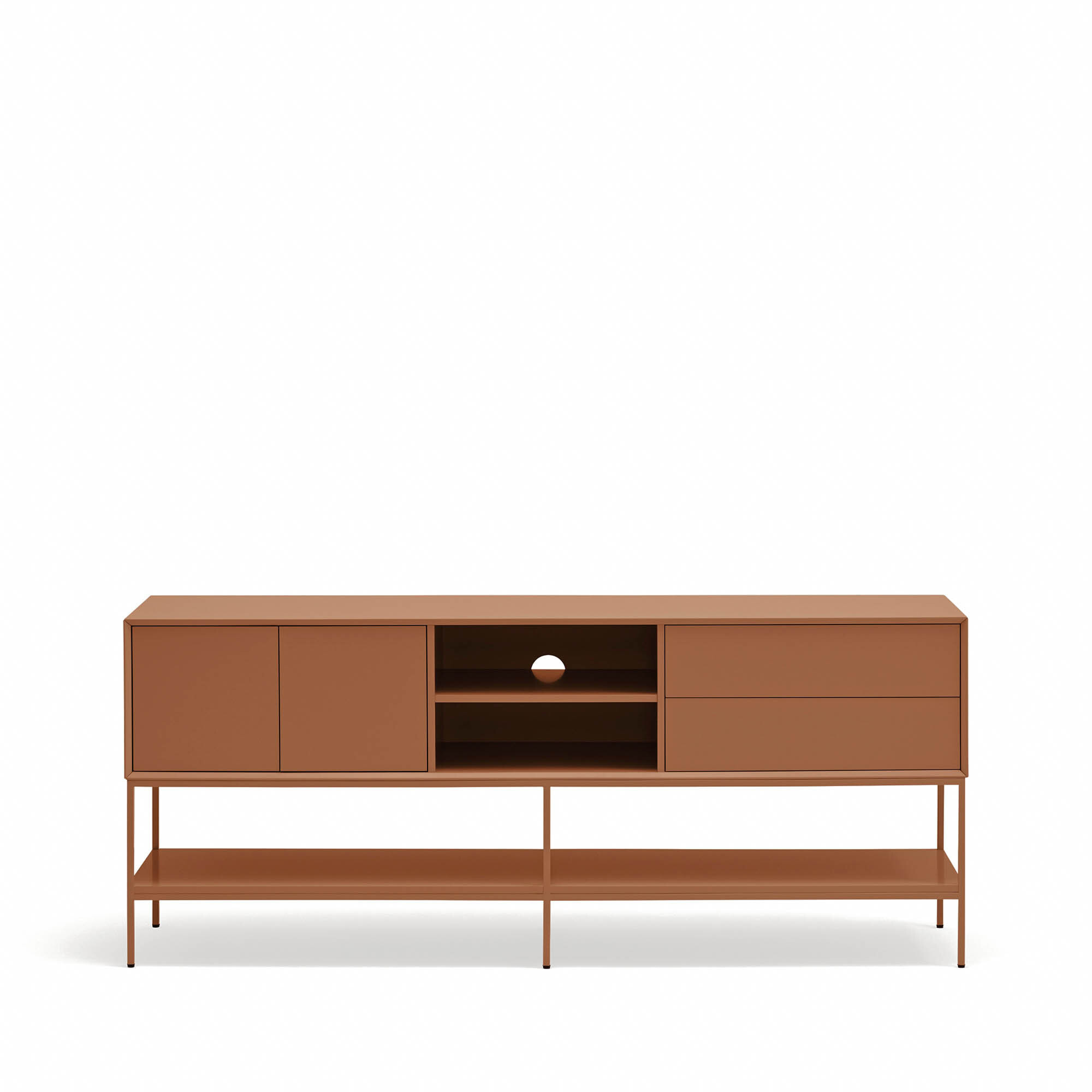 Mueble de televisión Platt 2 puertas y 2 cajones arcilla