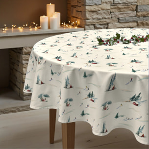 Nappe ronde anti-taches Winter Ski 1225