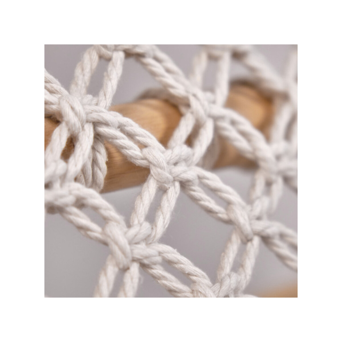 Chaise relax lounge en bois de teck et cannage cordes tressées - PIOU