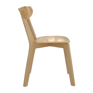 Chaise en bois clair Tabata (lot de 2)