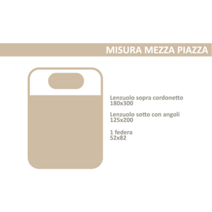 Completo Lenzuola Disegno Trek Arancio CN