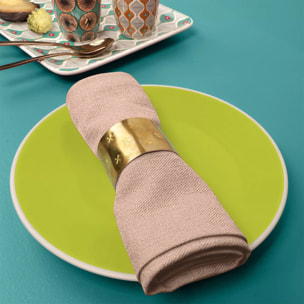 Serviette pur coton motif jacquard rose orange Bastide papaye