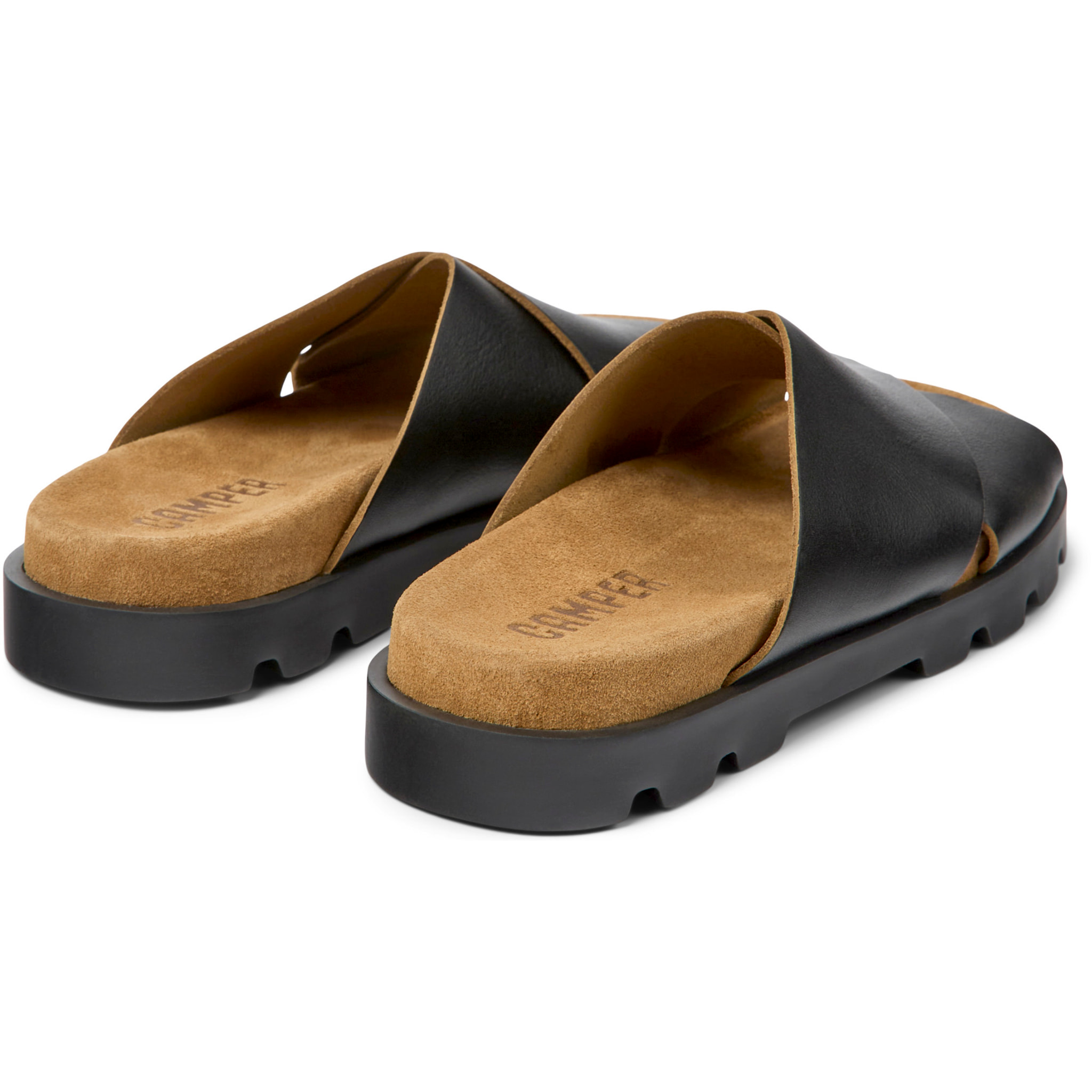 Sandalias - CAMPER Brutus - Negro - Cuero liso