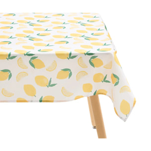Nappe Fruity 240x140cm jaune imprimé citrons