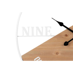 Reloj Pared Metal Madera 50x3x50 Cm