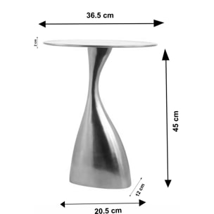 Table d'appoint Spacey argentée 36cm Kare Design