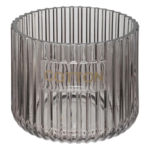 Pot à cotons "Glass" gris