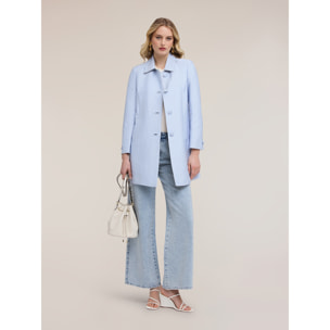 Motivi - Abrigo de raso de algodón - Light - blue