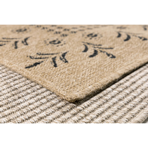 Nature - tapis effet jute noir