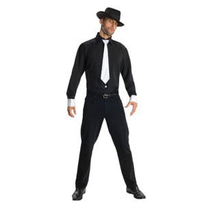 DISFRAZ CAMISA GANGSTER CON SOMBRERO AD
