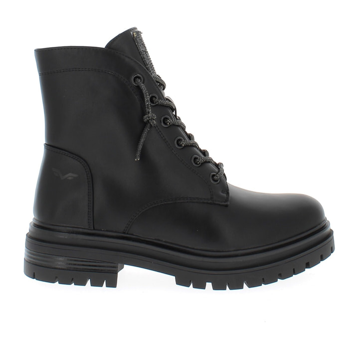 Armata di Mare Scarpe Donna Chunky Platform Ankle Boots con Zip Laterale AMD W52H24 Black