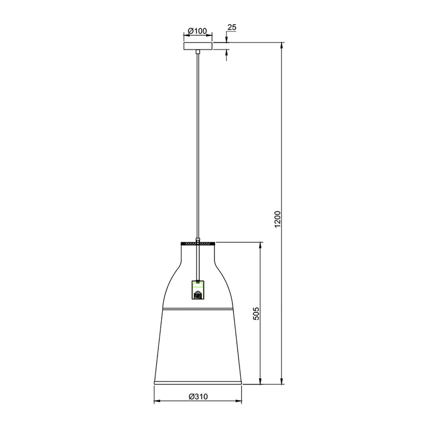 Lámpara de techo Nomi de Bambú, diametro 31 cm