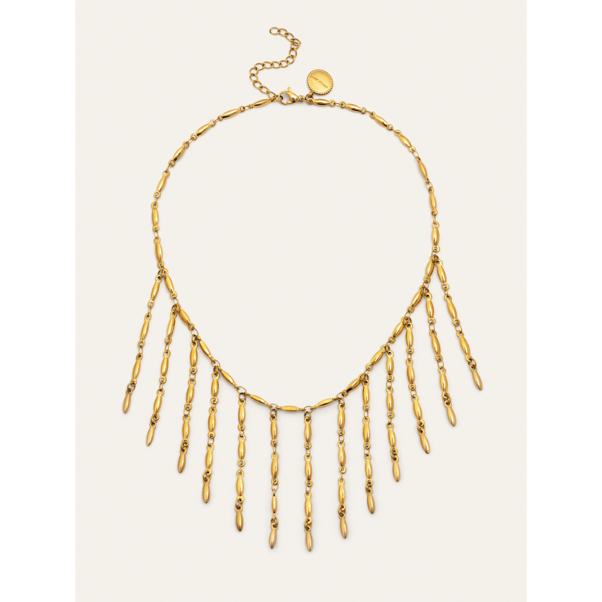 Collar Zafira Acero Baño Oro