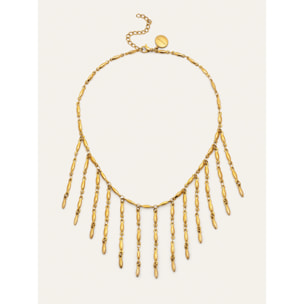 Collar Zafira Acero Baño Oro