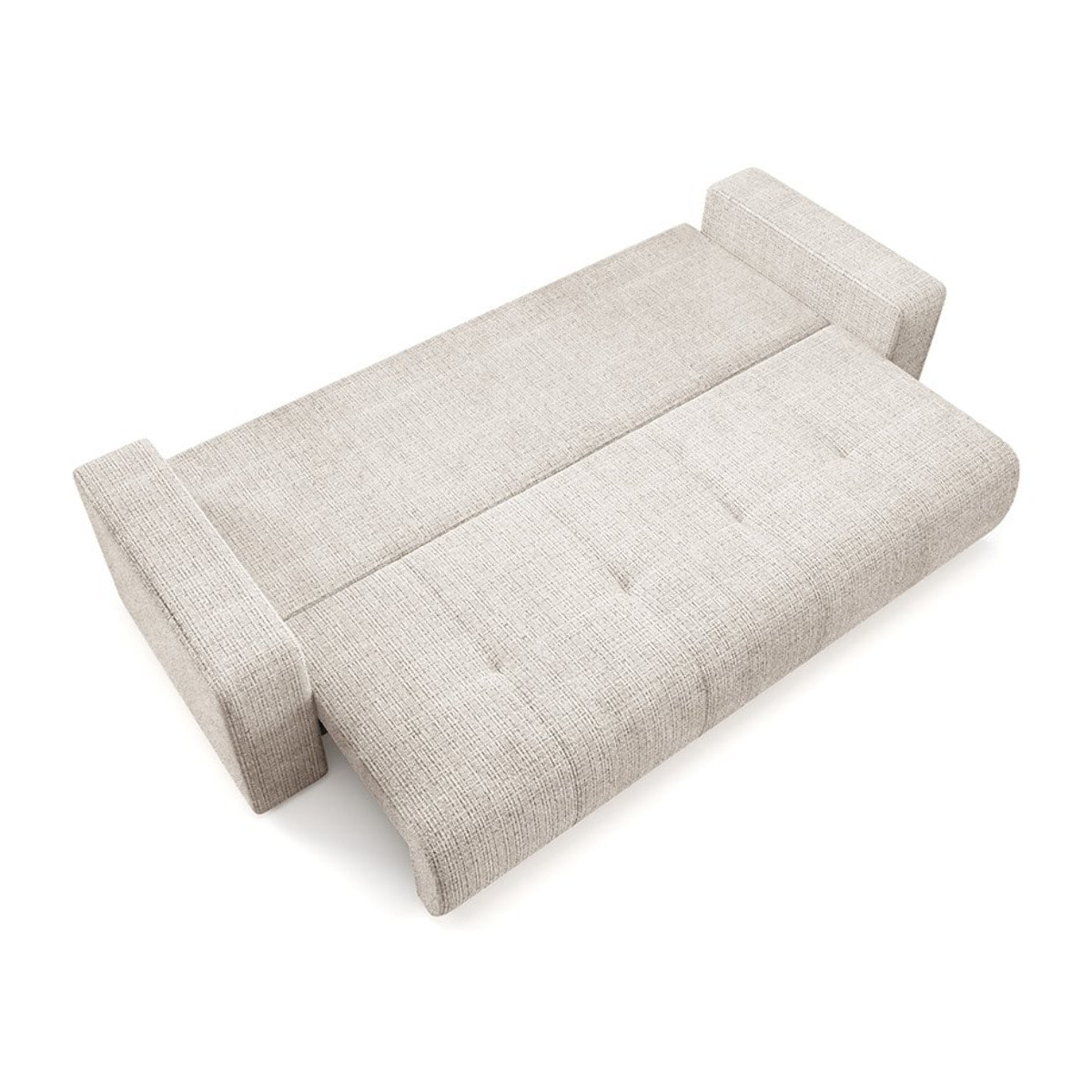AURORE - Canapé 3 places en tissu texturé beige