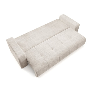 AURORE - Canapé 3 places en tissu texturé beige
