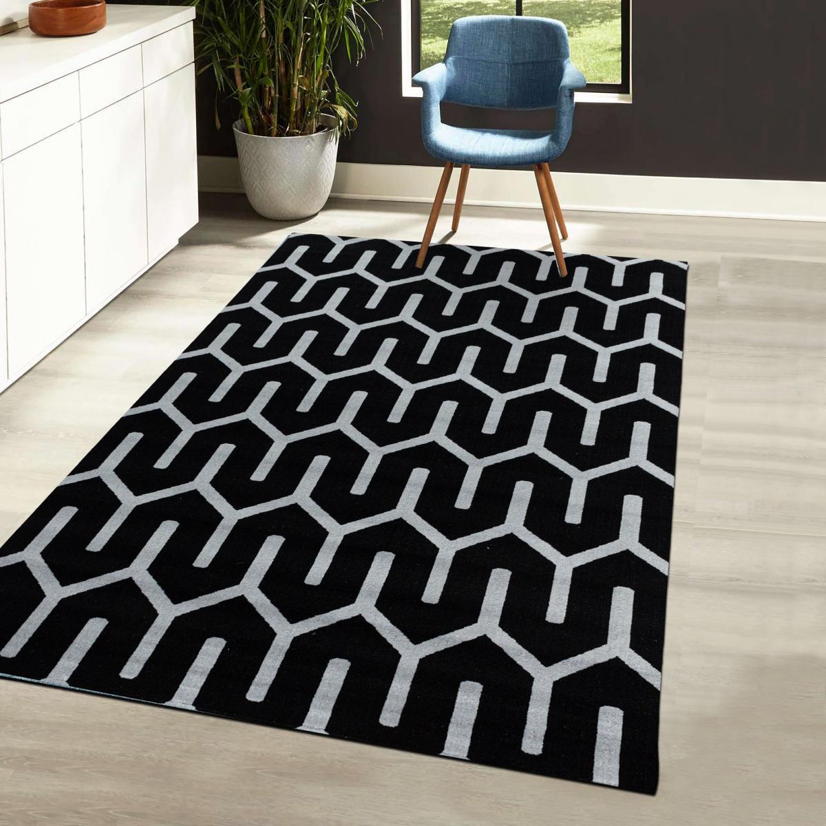 Tapis salon et chambre tissé motif scandinave FOBO