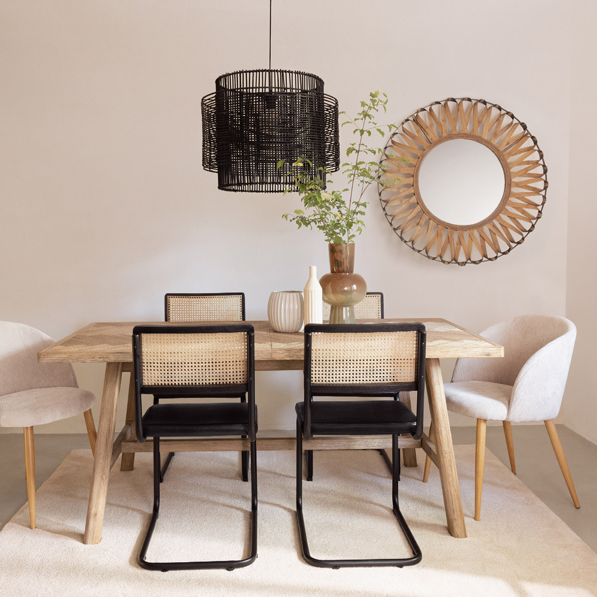 Miroir "Eve" - bambou D93 cm