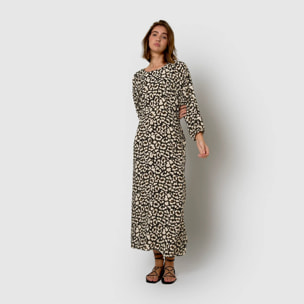 Vestido midi viscosa vitamin negro