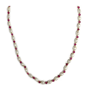 Collar de Perla Blanca acabado en oro amarillo de 18K