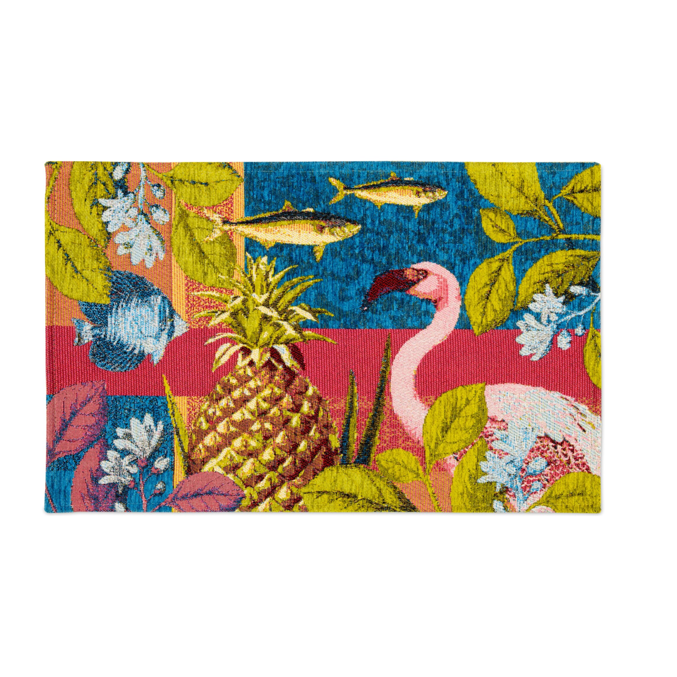 Tappeto Excelsa Rhapsody in poliestere e cotone 45x75x0,7 cm multicolore