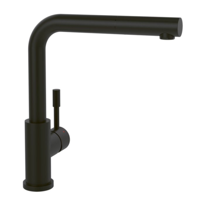 Robinet cuisine avec douchette Steel Shower window noir mat