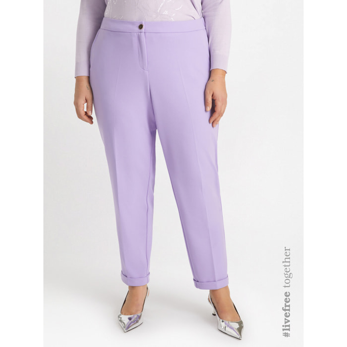 Fiorella Rubino - Pantalones rectos elegantes - Violeta