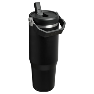 Botella de agua Isotermica Con Pajita - 0,89L - ICEFLOW™ FLIP STRAW TUMBLER 1,0 - Black
