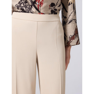 Oltre - Pantaloni palazzo in tessuto fluido - Beige