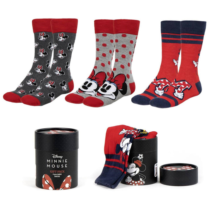 Pack de 3 calcetines diseños variados minnie