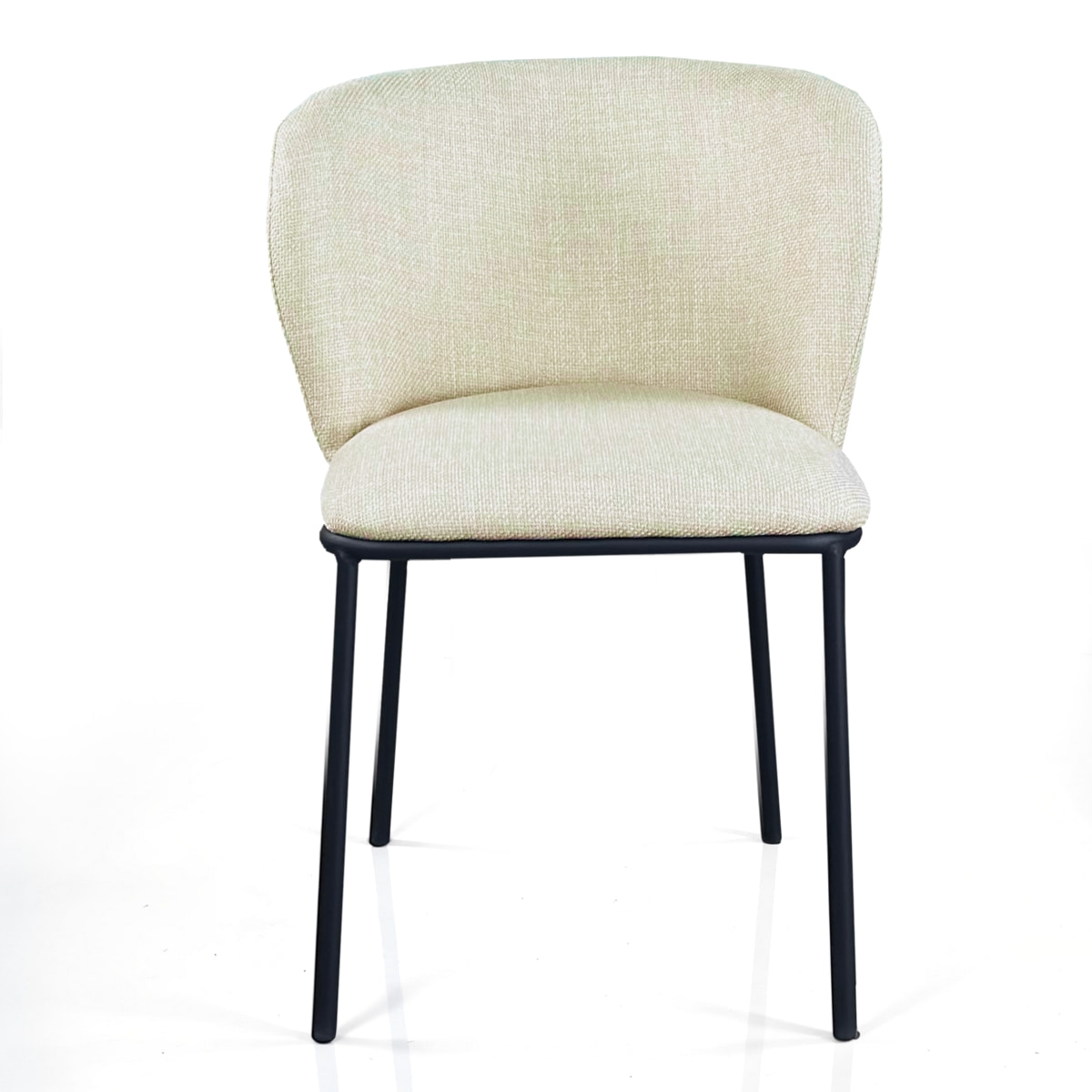 Lot de 4 chaises de salle à manger Tomasucci NENE', en tissu, beige, 60 × 56 × 76 cm