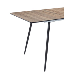 Table repas extensible "Ebele" - 120/160 x 80 x 76 cm - Chêne