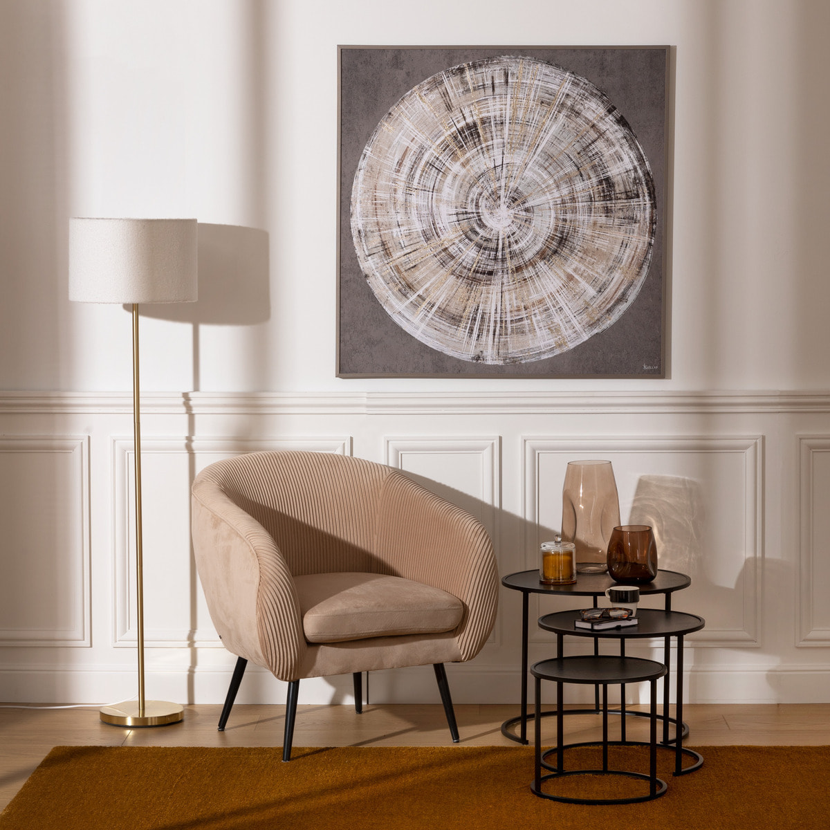 Toile imprimée encadrée Izzie 100x100cm