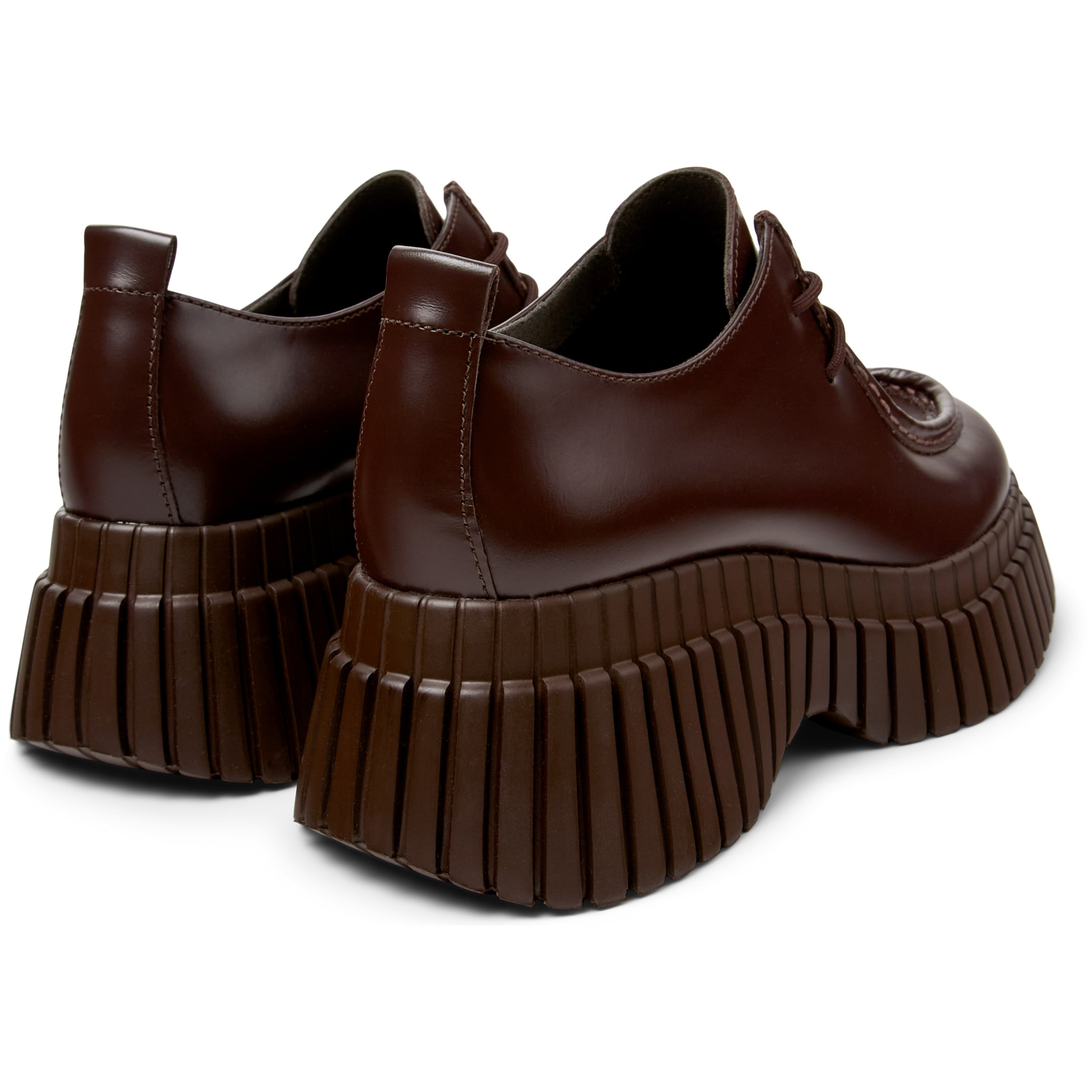 Zapatos de cordones - CAMPER BCN - Marron - Cuero liso