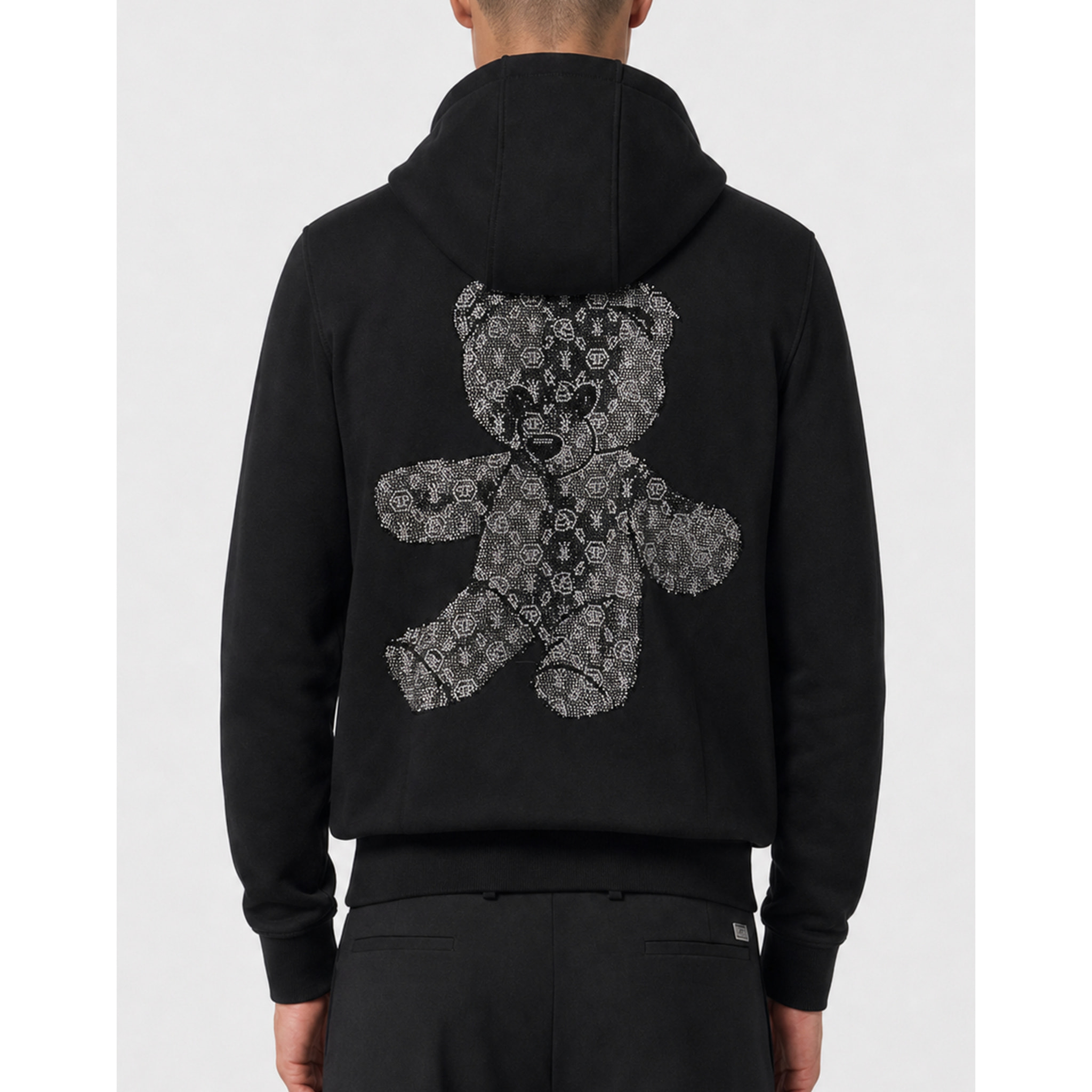 PHILIPP PLEIN Felpa con zip e cappuccio TEDDY