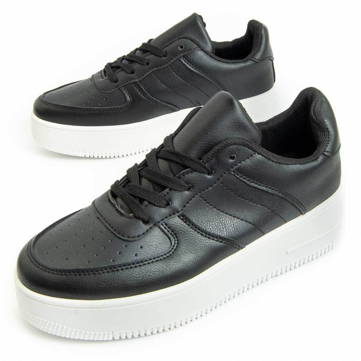 Sneaker De Plataforma - Negro - Altura: 4 Cm